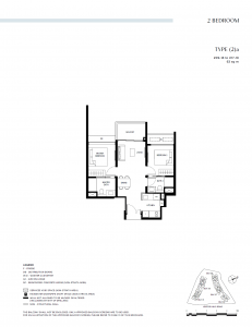 lentor hills residences 2 bedroom floor plan