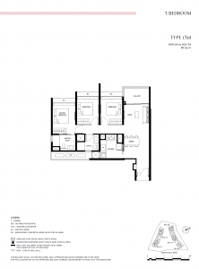 lentor hills residences condo 3 bedroom floor plan