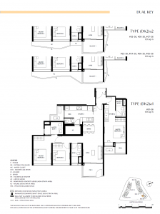 lentor hills residences condo 3 bedroom dual key floor plan