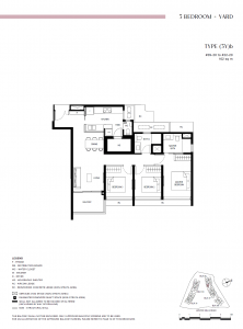 lentor hills residences condo 3 bedroom with yard floor plan