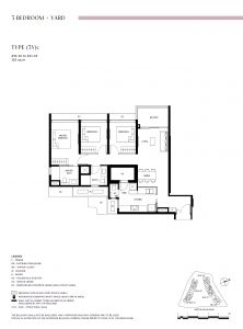 lentor hills residences condo 3 bedroom with yard floor plan