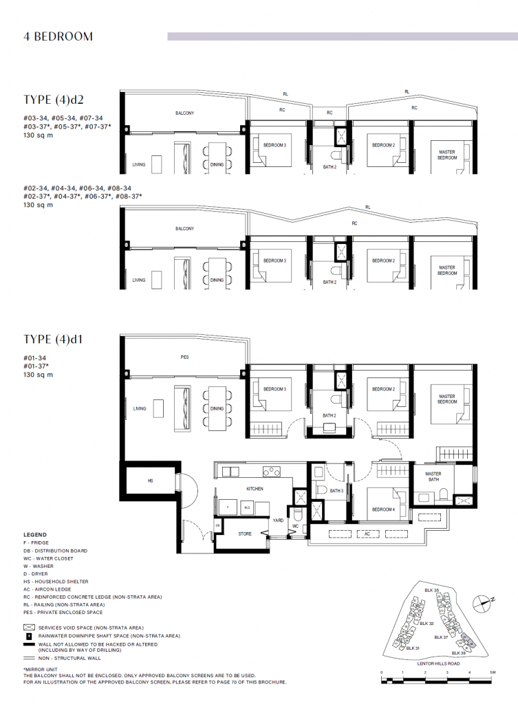 lentor hills residences condo 4 bedroom with floor plan